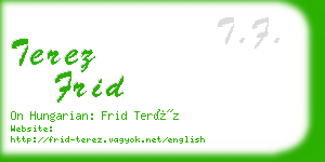 terez frid business card